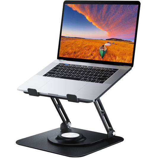 Laptop Stand for Desk,  Aluminium Alloy Adjustable 360° Ergonomic Riser for 10-16" Laptops